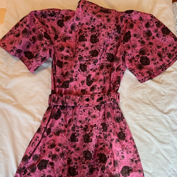 Ganni Floral Print Cotton Poplin Wrap Mini Dress Fits US sz 2-4, tag sz 38 (DE) - Picture 8 of 13